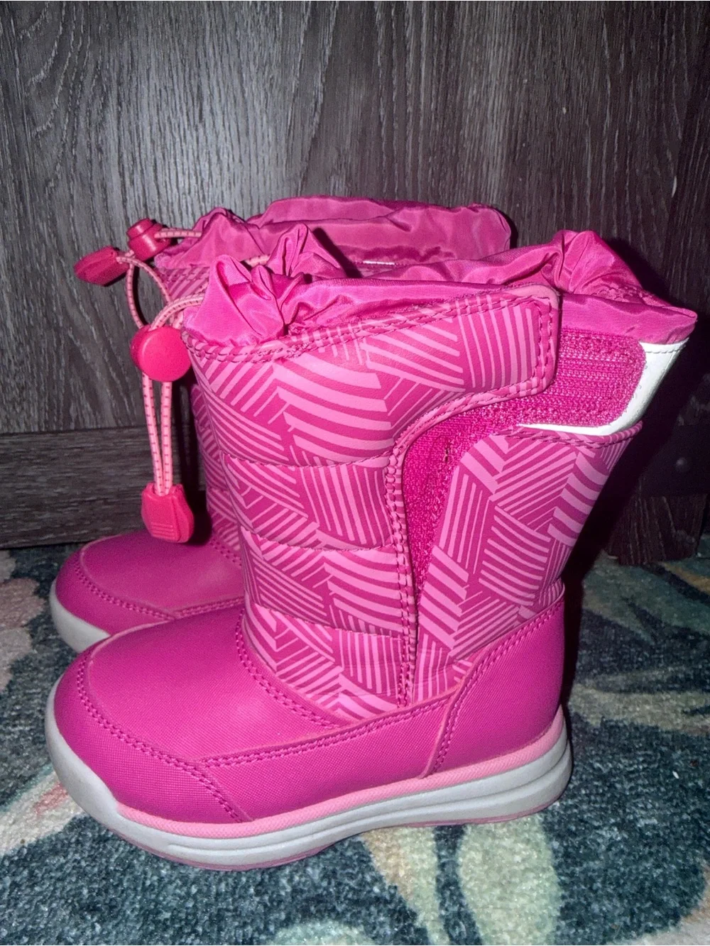 Lands’ End Snow Flurry Winter boots in raspberry pink